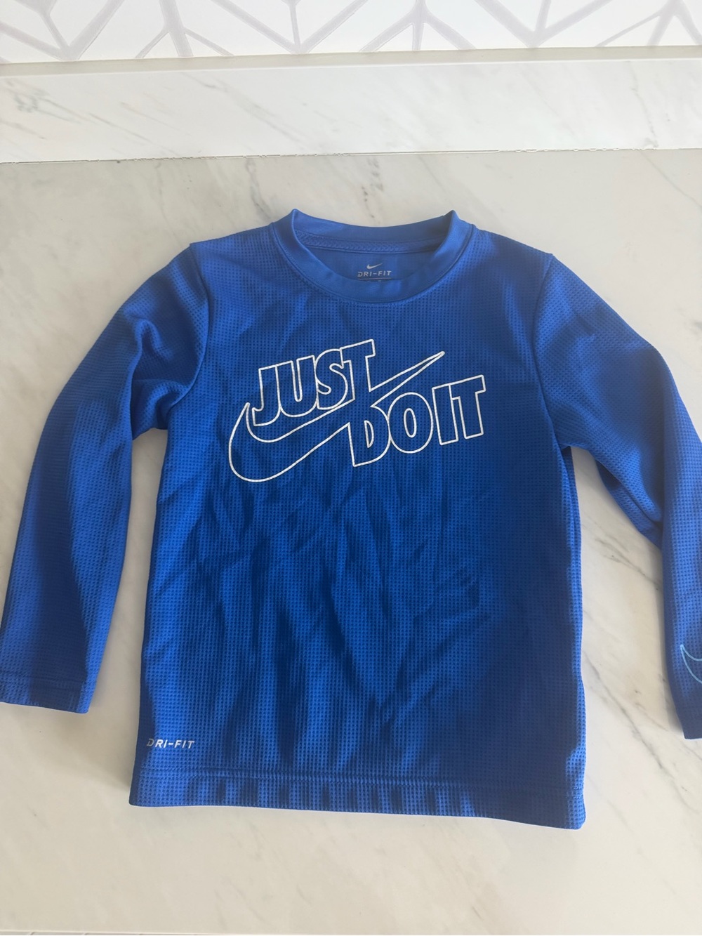 Nike Blue 'Just Do It' Long-Sleeve Performance Tee